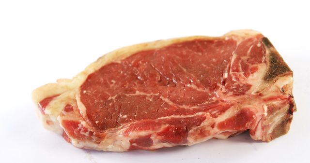 Raw T-bone Steak Slice on White Background - Download Free Stock Images Pikwizard.com