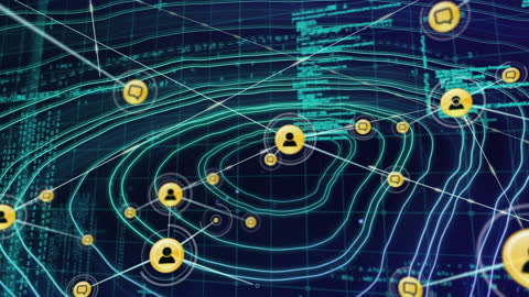 Animation of Network Connections and Digital Data Processing
