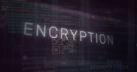 Cyber Security and Data Encryption Concept with QR Code Overlay - Download Free Stock Images Pikwizard.com