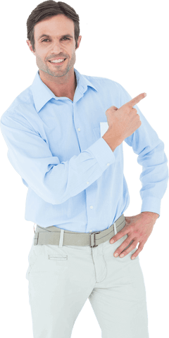 Smiling Businessman Pointing Towards Transparent Copy Space - Download Free Stock Videos Pikwizard.com