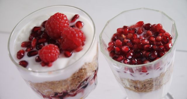 Fresh Fruit and Yogurt Parfaits with Granola - Download Free Stock Images Pikwizard.com