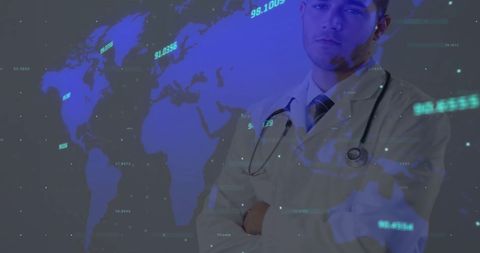 Doctor Administering Global Medical Innovation Concept