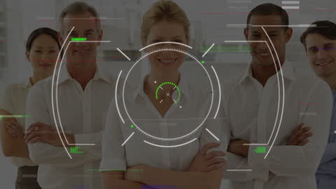 Diverse Business Team Displaying Innovative Tech Interface