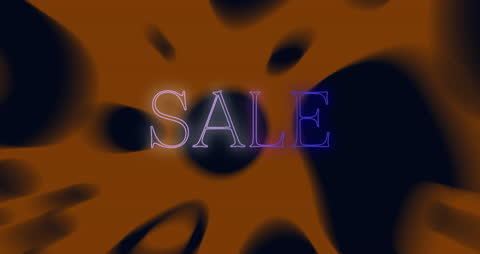 Animated Sale Text Over Abstract Background