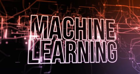Conceptual Machine Learning Text with Digital Interface Background - Download Free Stock Images Pikwizard.com