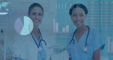 Diverse Female Doctors in Digital Healthcare Environment - Download Free Stock Images Pikwizard.com