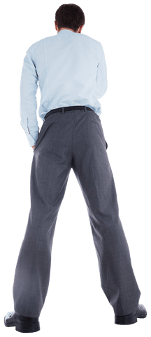 transparent businessman in thoughtful pose with gray suit - Download Free Stock Videos Pikwizard.com