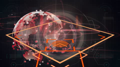 Digital Globe with Network Technology Interface