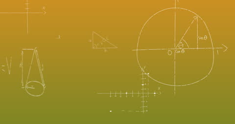 Mathematical Equations Animation on Gradient Background