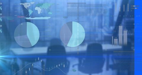 Digital Interface with Business Analytics in Modern Office - Download Free Stock Images Pikwizard.com