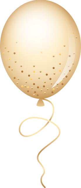 Beige Celebration Balloon With Gold Dots on Transparent Background - Download Free Stock Videos Pikwizard.com