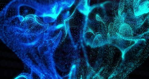 Abstract Blue and Green Particles in Dynamic Wave Motion - Download Free Stock Images Pikwizard.com