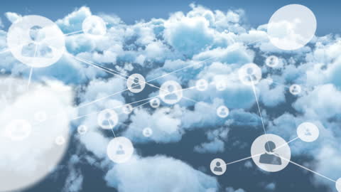 Cloud Network and Communication Concept in Sky