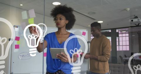 Creative African American Business Team in Modern Office