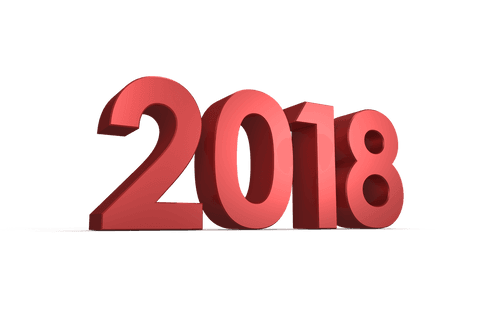 3d red 2018 text on transparent background illustration - Download Free Stock Videos Pikwizard.com