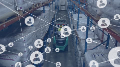 Digital Warehouse Connectivity Network Overlay Concept