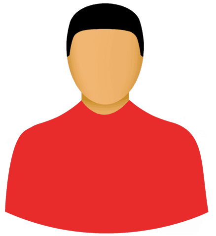 minimalist human silhouette with red shirt on transparent background - Download Free Stock Videos Pikwizard.com
