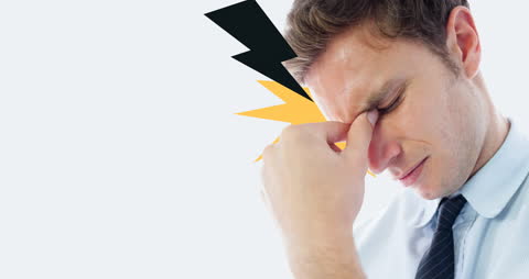 Man with Migraine Highlighting Stress and Pain