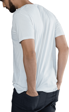 Transparent View of Man Wearing Casual Clothing in Rear Profile - Download Free Stock Videos Pikwizard.com