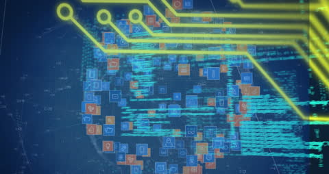 Futuristic Digital Data Processing and Technology Interface