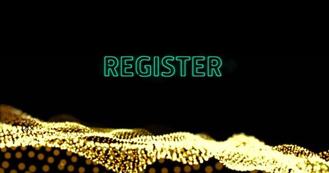 Glowing Register Text Over Futuristic Digital Waves - Download Free Stock Images Pikwizard.com
