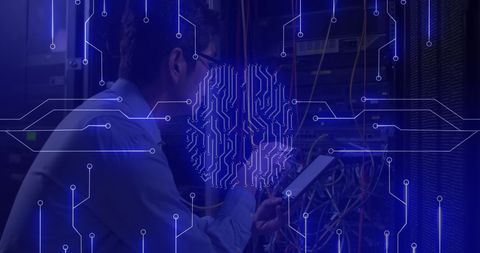 Digital Brain Concept in Data Center - Download Free Stock Images Pikwizard.com