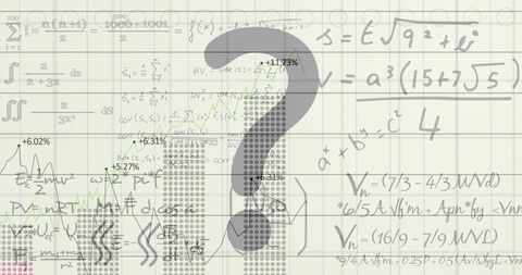 Complex Equations with Question Mark Overlays Math Education Theme - Download Free Stock Images Pikwizard.com