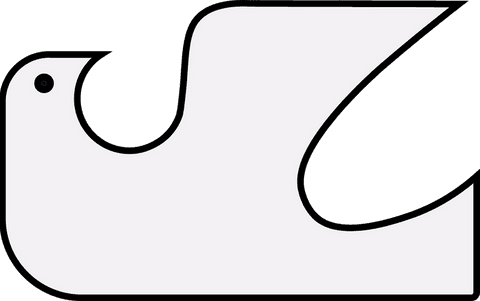 Abstract bird silhouette on transparent background