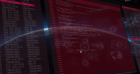 Cybersecurity Interface with Data over Globe Hologram - Download Free Stock Images Pikwizard.com