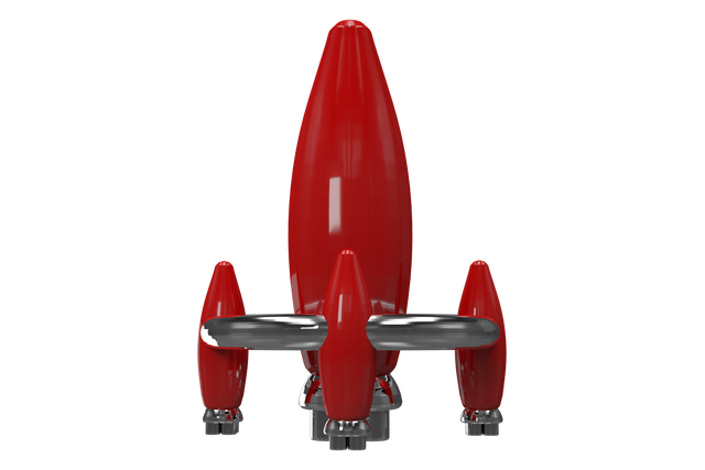 Transparent Red Science Fiction Rocket Spaceship on White Background - Download Free Stock Videos Pikwizard.com