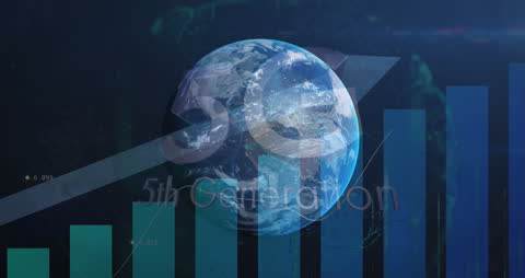 Global Finance Growth with 5G and Earth Visualization