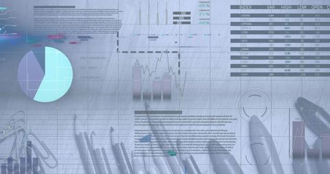 Digital Infographic with Artistic Business Tools Combination - Download Free Stock Images Pikwizard.com