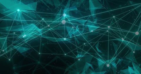 Digital Network Connections on Geometric Abstract Background - Download Free Stock Images Pikwizard.com