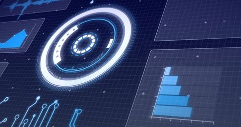 Digital Interface with Data Visualization Elements - Download Free Stock Images Pikwizard.com