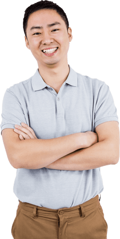 Smiling Man with Arms Crossed on Transparent Background - Download Free Stock Videos Pikwizard.com