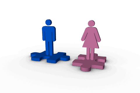 Transparent PNG Illustration of Man and Woman on Puzzle Puzzle Elements - Download Free Stock Videos Pikwizard.com