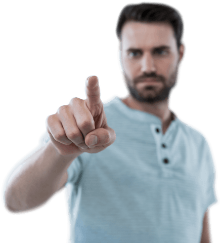 Transparent Man Touching Invisible Object with Finger - Download Free Stock Videos Pikwizard.com