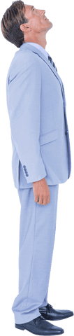 Focused Businessman in Suit Looking Up on Transparent Background - Download Free Stock Videos Pikwizard.com