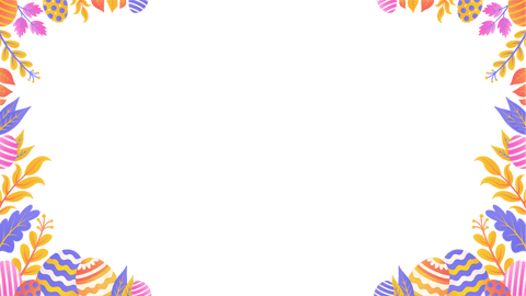 Colorful Easter Egg and Floral Border on Transparent Background - Download Free Stock Videos Pikwizard.com
