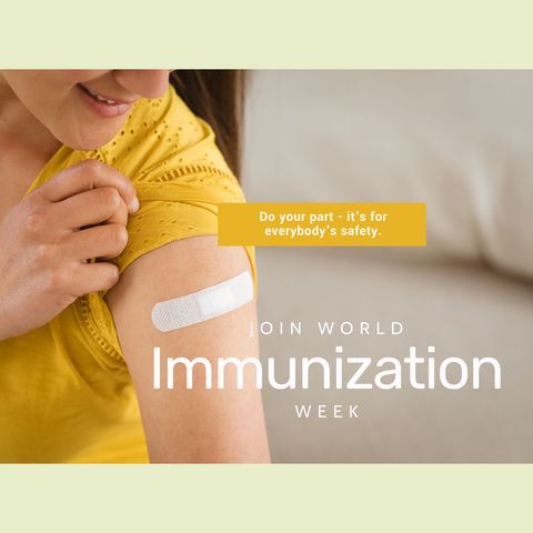 World Immunization Week Health Awareness Campaign - Download Free Stock Templates Pikwizard.com