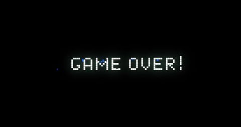 Retro Game Over Screen with Flickering Effect - Download Free Stock Images Pikwizard.com