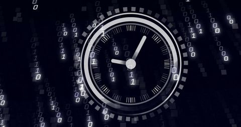Clock Symbolizing Digital Data Processing Concept - Download Free Stock Images Pikwizard.com