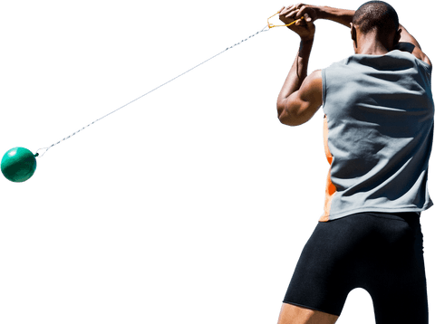 athletic african american hammer throw on transparent background - Download Free Stock Videos Pikwizard.com