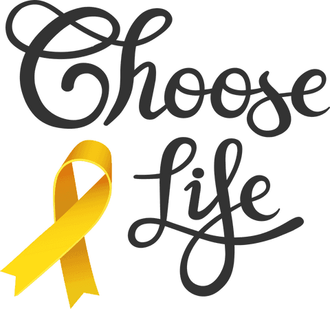 transparent yellow awareness ribbon with choose life text - Download Free Stock Videos Pikwizard.com