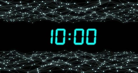 Digital Clock Timer with Futuristic Network Design - Download Free Stock Images Pikwizard.com