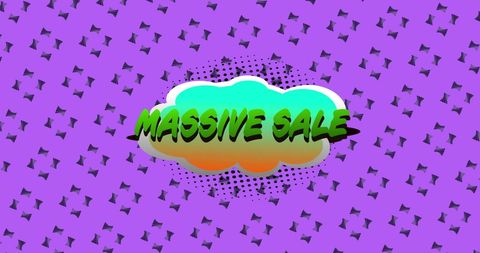 Vibrant Retro Background with Massive Sale Text