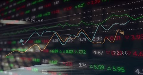 Stock Market Data with People in Motion - Download Free Stock Images Pikwizard.com