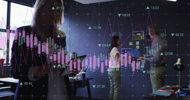 Financial Analysts Discussing Stock Market Trends in Modern Office - Download Free Stock Images Pikwizard.com