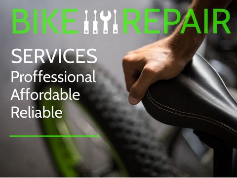 professional bike repair services promoting reliability - Download Free Stock Templates Pikwizard.com