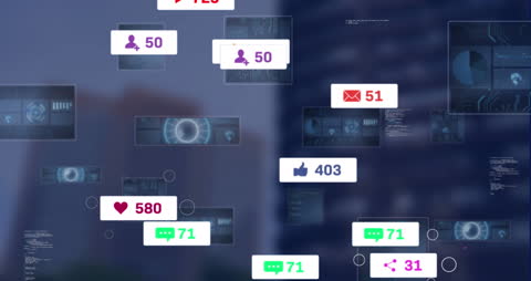 Social Media Icons and Data Processing Over Urban Scene